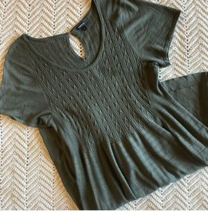 Torrid olive green short sleeve sweater dress
